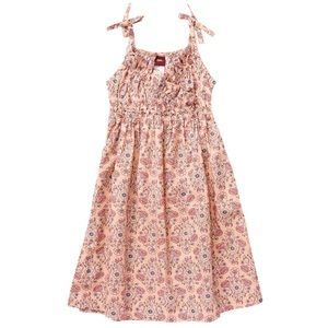 Tea Collection Menena Shoulder Tie Floral Dress